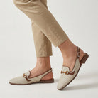 Bella Women's Slingback Flats | Woven Upper with Adjustable Buckle 1
