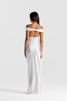 Bridget Women's Evening Gown | Silk Off-Shoulder Elegance 3