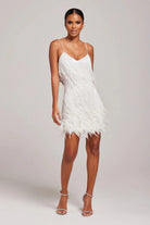 Brielle Women's Cocktail Dress | Feather Fringe Detail, Flattering Fit 2