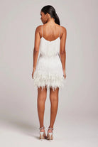 Brielle Women's Cocktail Dress | Feather Fringe Detail, Flattering Fit 3