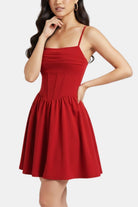 Calyra Women's Mini Dress | Ruched Bodice, Flared Skirt, Summer Style 1