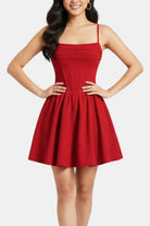 Calyra Women's Mini Dress | Ruched Bodice, Flared Skirt, Summer Style 4