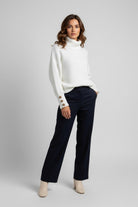 Carly Women's Jumper | High Collar Knit Design, Relaxed Fit 2