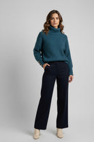 Carly Women's Jumper | High Collar Knit Design, Relaxed Fit 6