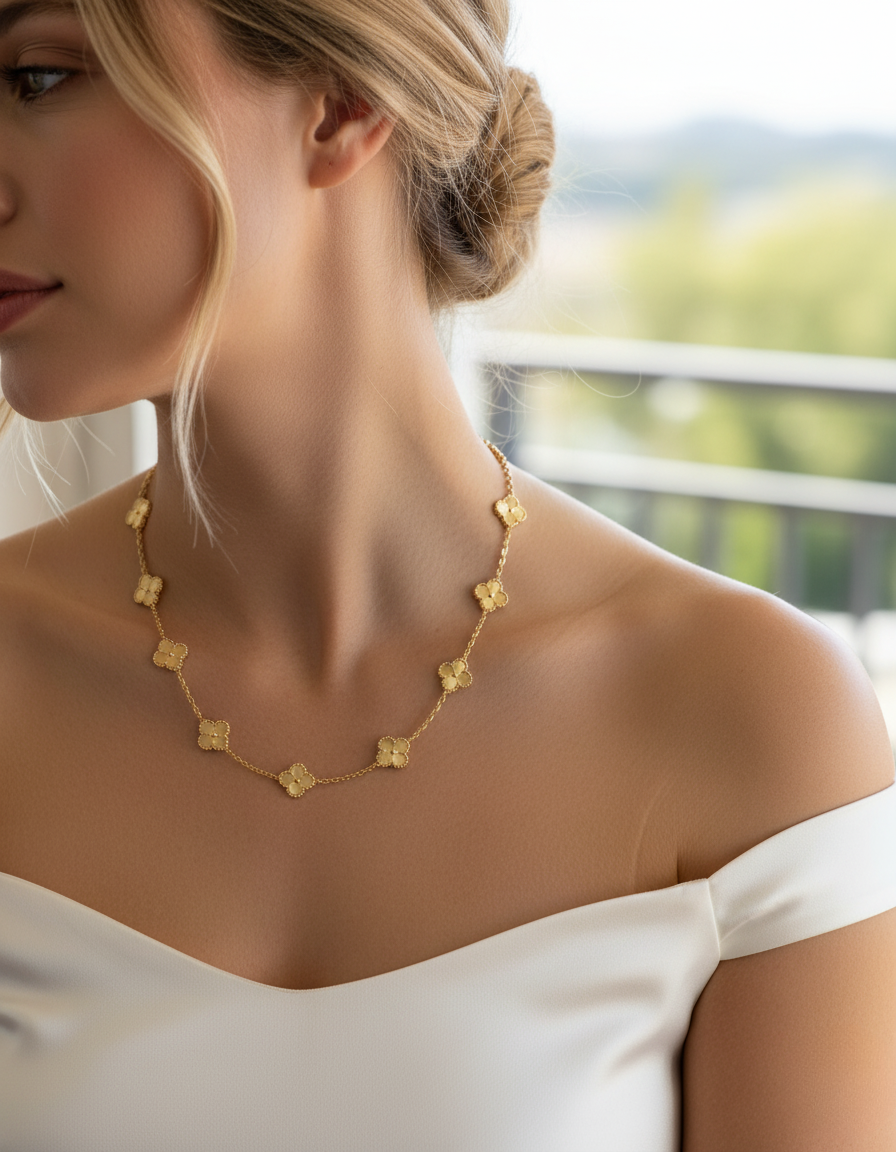 Cathy Women's Necklace for Girlfriend | Premium Stainless Steel Clover Charm 1