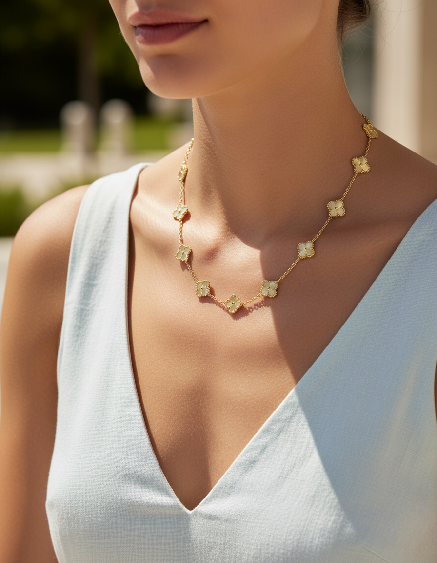 Cathy Women's Necklace for Girlfriend | Premium Stainless Steel Clover Charm 4