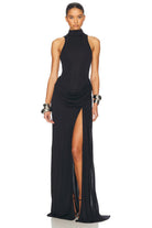 Celestine Women's Maxi Dress | Pleated Design with Back Slit 0