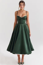 Celia Women's Midi Dress | Corset-Style, Elegant Summer Dress 0