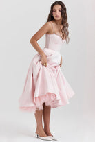 Celia Women's Midi Dress | Corset-Style, Elegant Summer Dress 11
