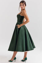 Celia Women's Midi Dress | Corset-Style, Elegant Summer Dress 2