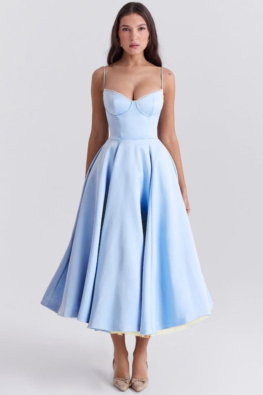 Celia Women's Midi Dress | Corset-Style, Elegant Summer Dress 3