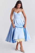 Celia Women's Midi Dress | Corset-Style, Elegant Summer Dress 4