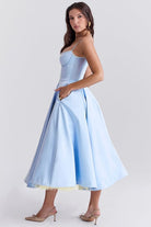 Celia Women's Midi Dress | Corset-Style, Elegant Summer Dress 5