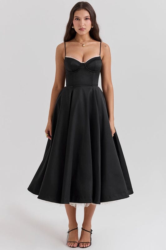 Celia Women's Midi Dress | Corset-Style, Elegant Summer Dress 9