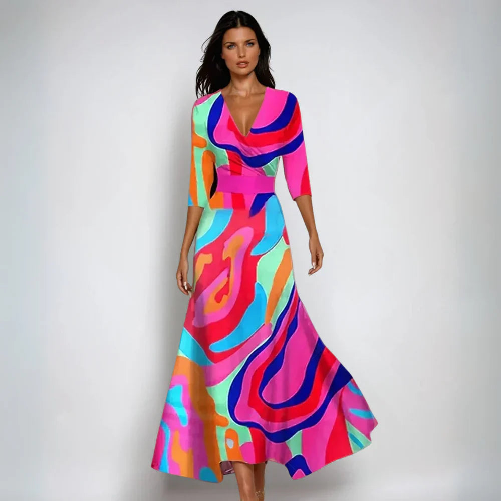 Cleo Women's Floral Dress | Premium Fit, A-Line Summer Style 4