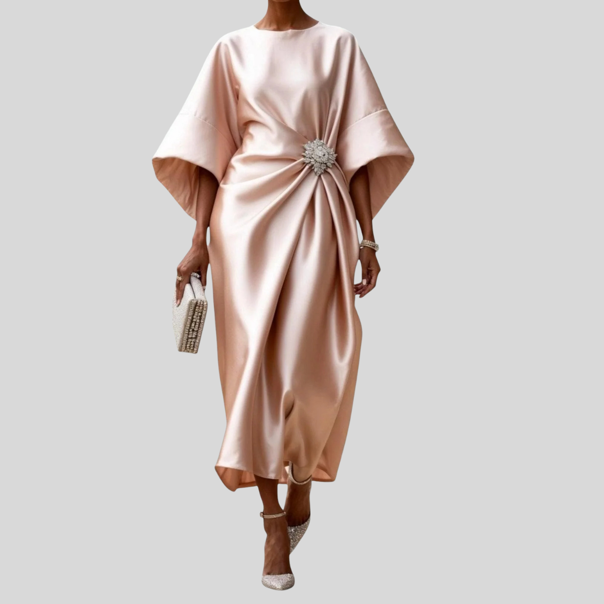Cora Women's Formal Dress | Timeless Long Cut, Luxurious Shine 4