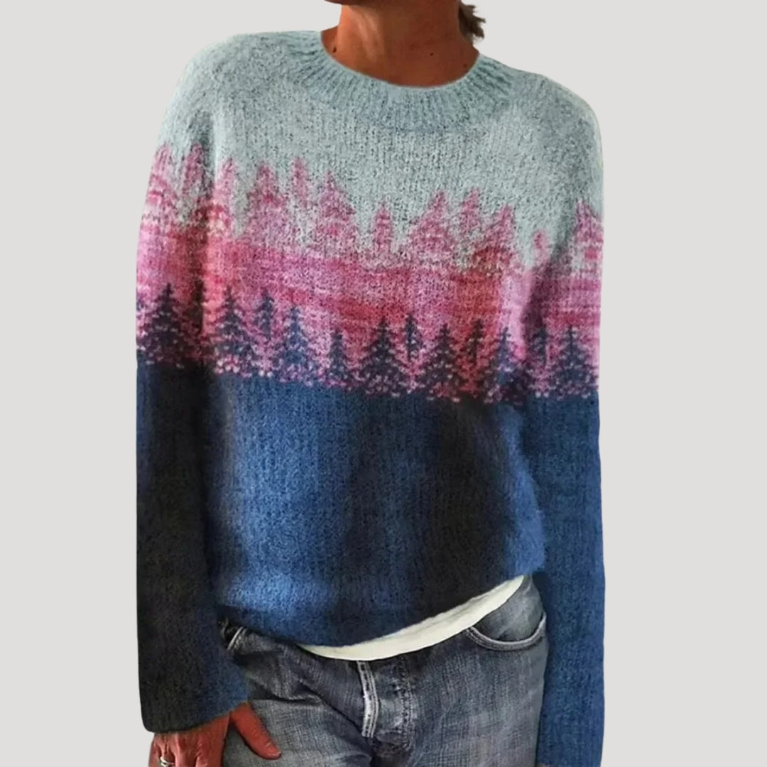Cora Women's Knit Sweater | Colorful Patterns 5