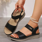 Cora Women's Sandals | Faux Leather, Comfortable Wide Straps 2