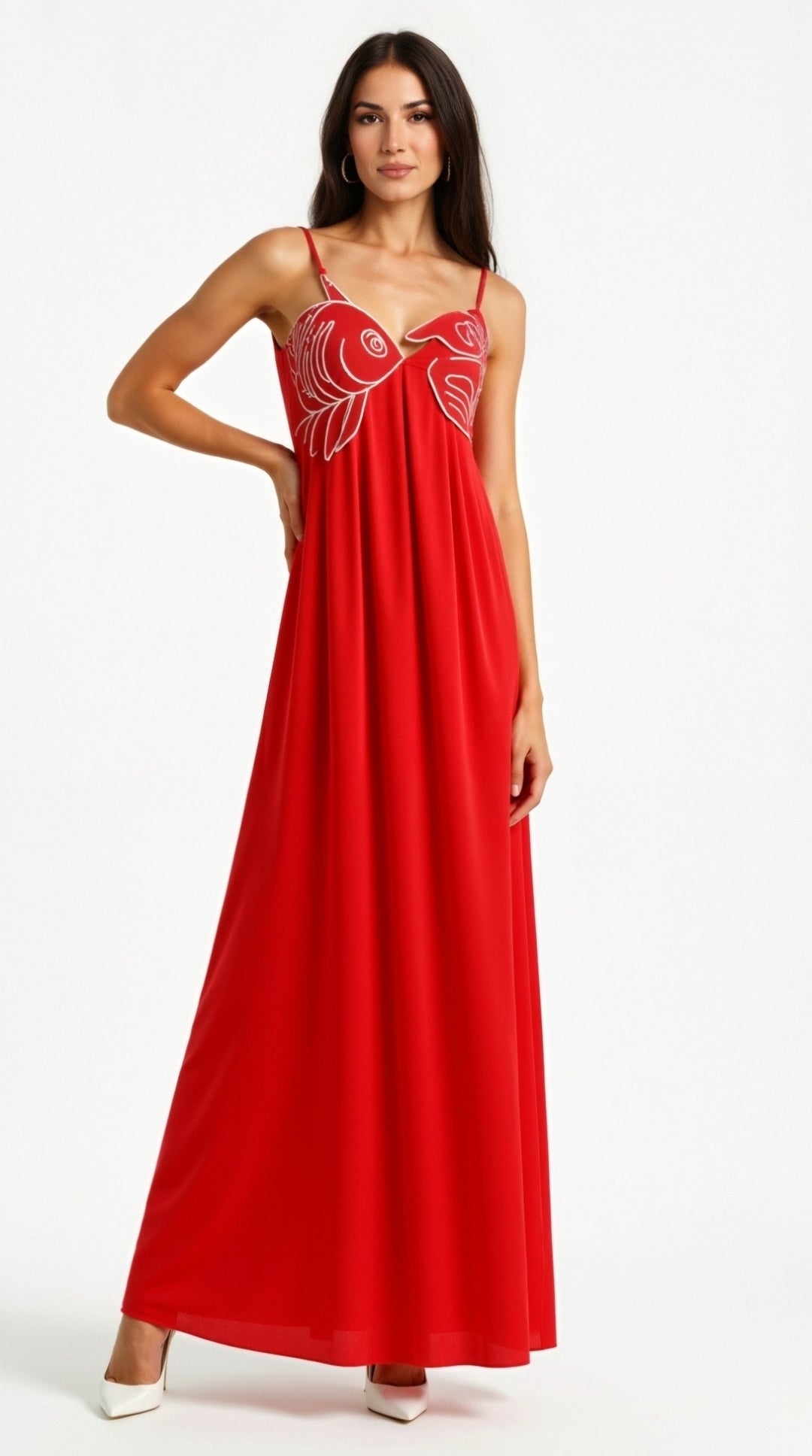 Daisy Women's Maxi Dress | Embroidered Lightweight Fabric, Bohemian Elegance 0