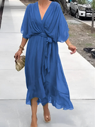 Daisy Women's Midi Dress | Tie Waist, Flutter Sleeve, Plus Size Available 2