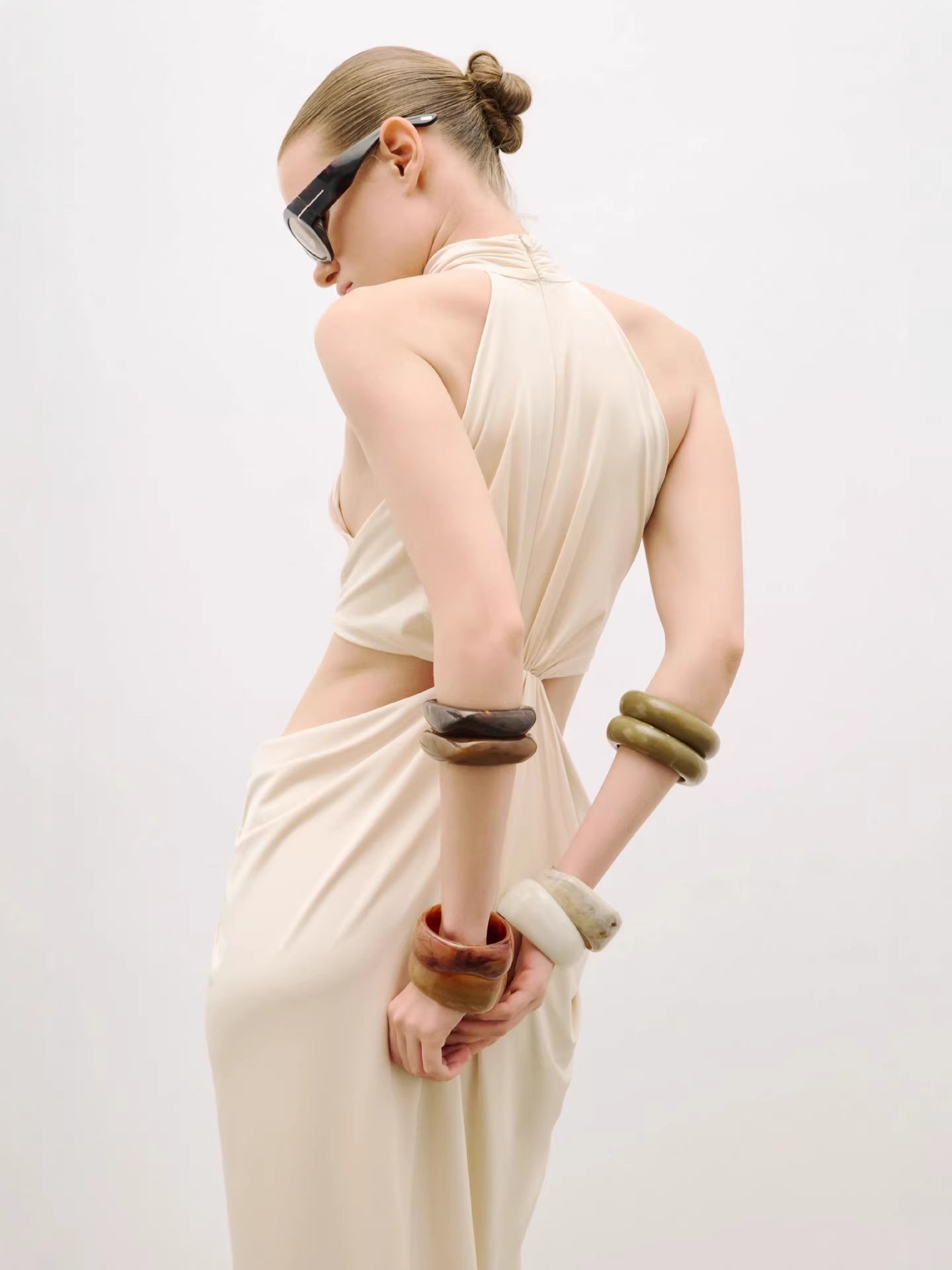 Elara Women's Maxi Dress | Sculptural Knot Detail, Summer Style 1