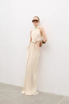 Elara Women's Maxi Dress | Sculptural Knot Detail, Summer Style 2