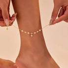 Eli Women's Anklet | 925 Sterling Silver with Zirconia, Adjustable and Hypoallergenic 2