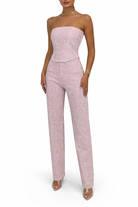 Ella Women's Co Ord Set | Strapless Bustier & High-Waisted Pants 1