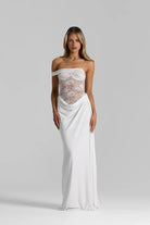 Elysia Women's Formal Dress | Chocolate Lace, Elegant Evening Gown 1