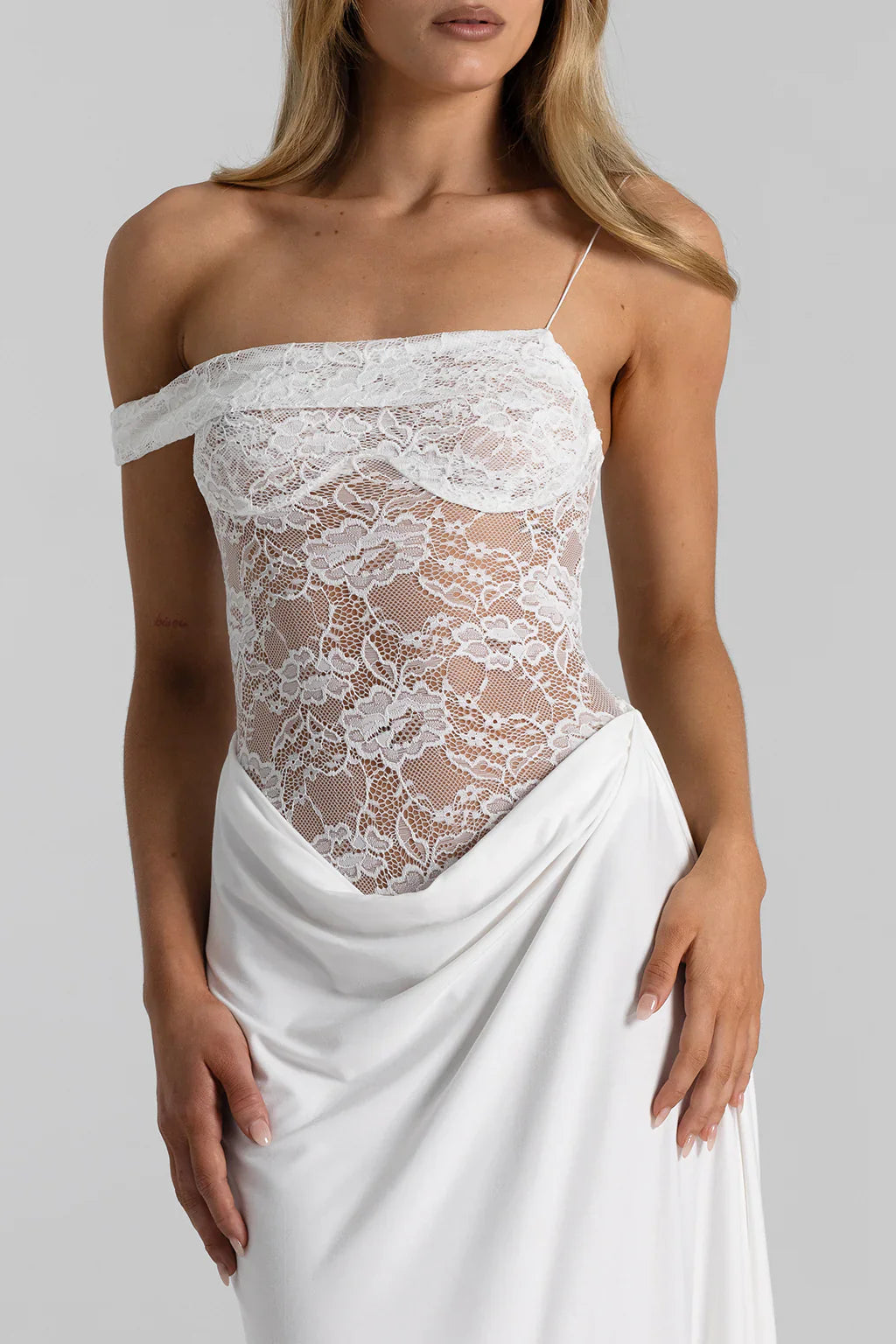 Elysia Women's Formal Dress | Chocolate Lace, Elegant Evening Gown 6