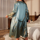 Evelyn Women's Gown | Elegant Floral Design, Wrap-Style 4
