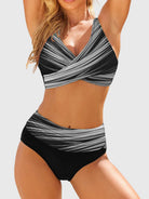 Evelyn Women's High Waisted Bikini Set | Geometric Print, Shaping Design 3