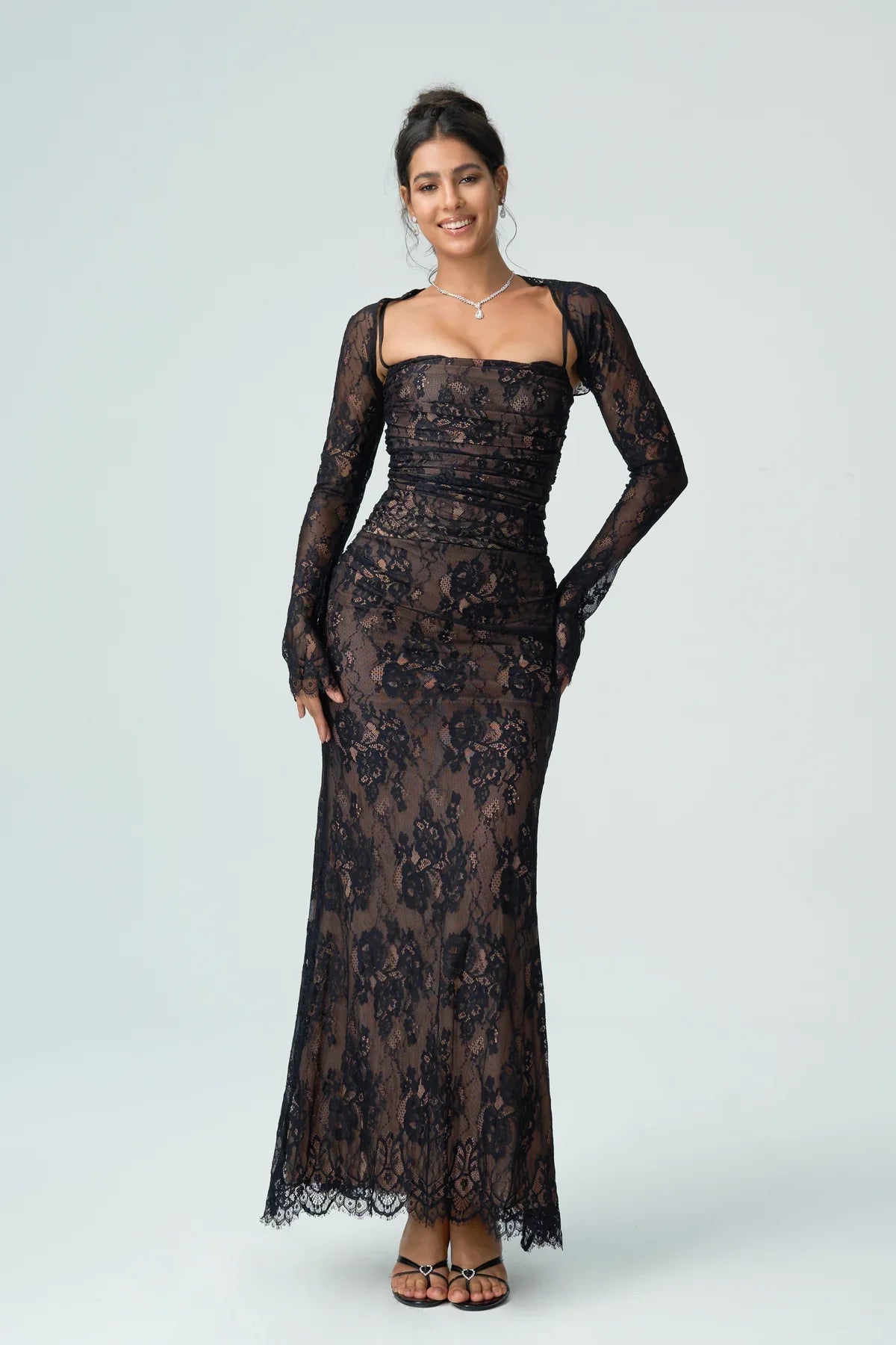 Evelyn Women's Lace Cocktail Dress | Floral Design, Elegant Fit 5