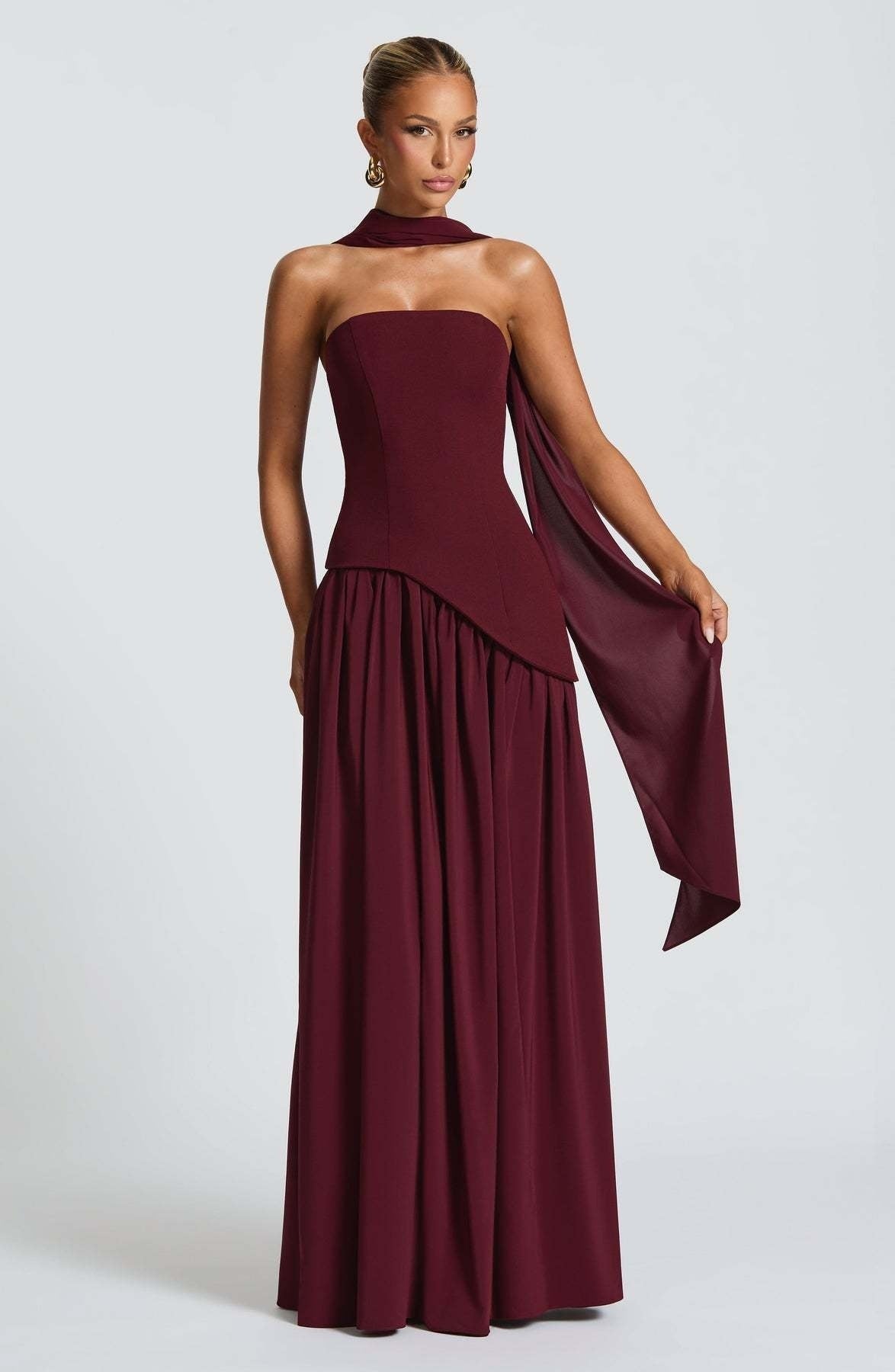 Evelyn Women's Maxi Dress | Elegant Strapless Design, Lightweight Fabric 6