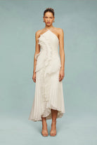 Evelyn Women's Maxi Dress | Pleated Ruffles, Elegant Summer Gown 4