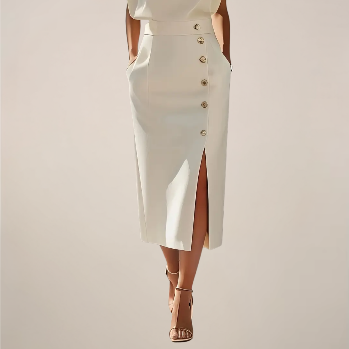 Evelyn Women's Midi Dress | Sleek Sleeveless Design, Elegant Cocktail Dress 4