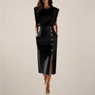 Evelyn Women's Midi Dress | Sleek Sleeveless Design, Elegant Cocktail Dress 6
