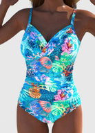 Evelyn Women's One Piece Swimsuit | Tropical Print, Flattering Fit 1