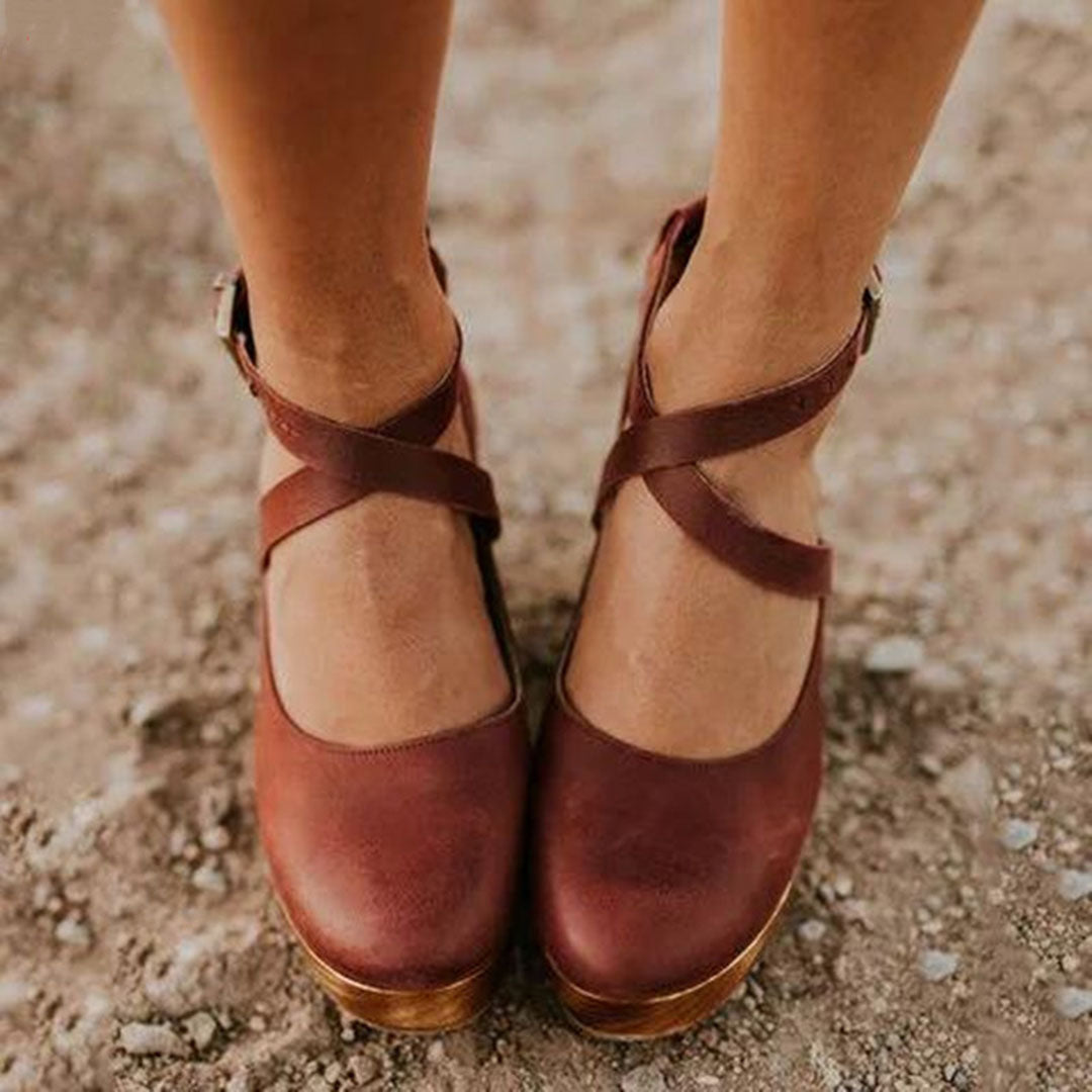 Evelyn Women's Sandals | Comfortable Closed Toe Wedge Heels 3