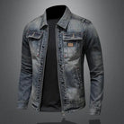 Fay Men's Denim Jacket | Matte Textured Finish, Regular Fit 2