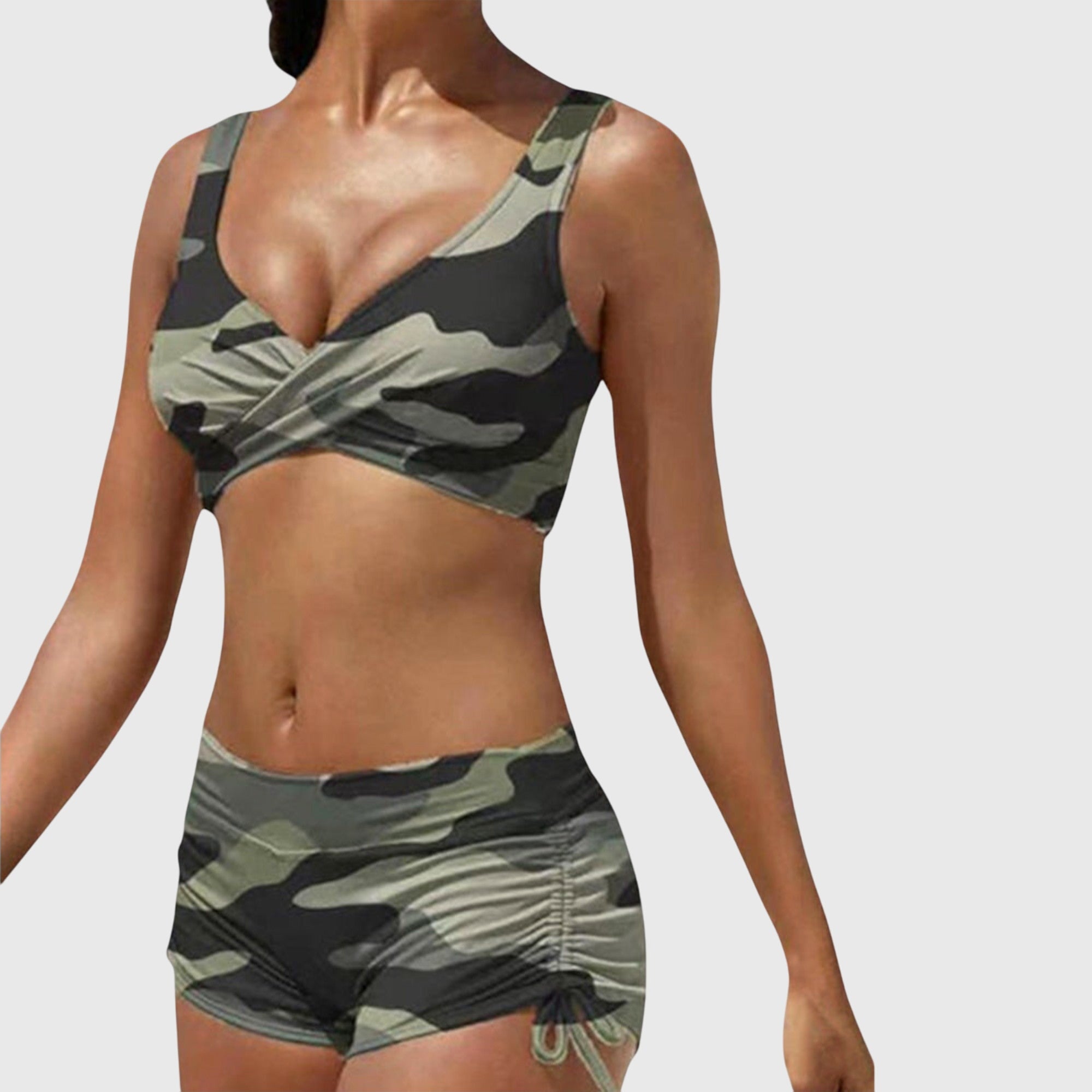Fiona Women's Bikini Set | Camo Print, Modern Design, Plus Size Swimwear Available 0