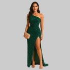 Fiona Women's Cocktail Dress | One-Shoulder Glitter Detail, Bodycon Fit 6