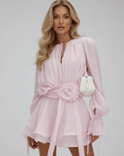 Fiona Women's Dress | Lightweight Polyester, Bodycon Mini with Flare Sleeves 1