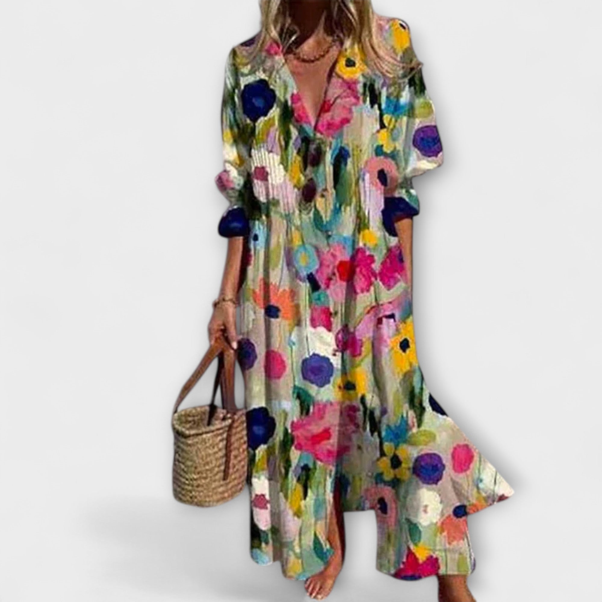 Fiona Women's Maxi Dress | Floral Pattern, Comfortable Fit 1