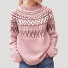 Fiona Women's Oversized Jumper | Chunky Knit Fair Isle Design 4
