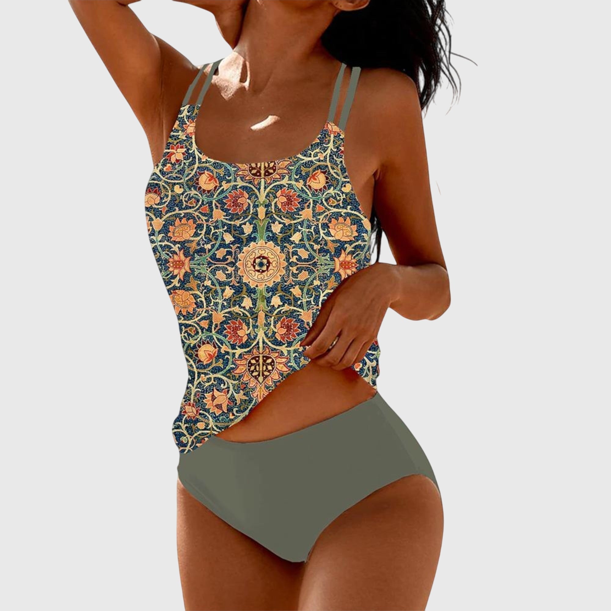 Fiona Women's Tankini Swimsuit | Vibrant Print, Plus Size Swimwear Available 1