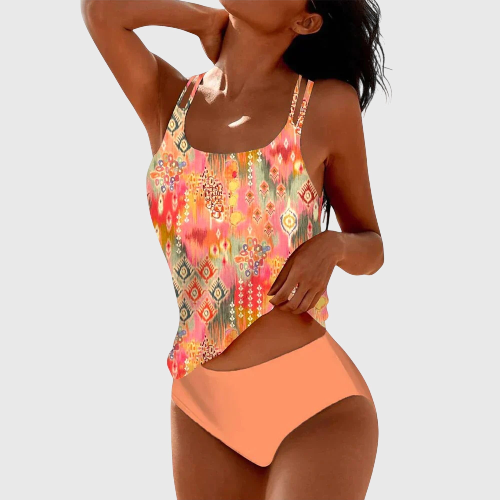 Fiona Women's Tankini Swimsuit | Vibrant Print, Plus Size Swimwear Available 3