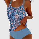 Fiona Women's Tankini Swimsuit | Vibrant Print, Plus Size Swimwear Available 4