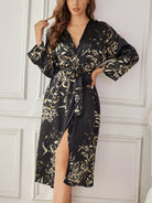 Flora Women's Gown | Floral Print, Long Sleeves, Mid-Calf Length 5