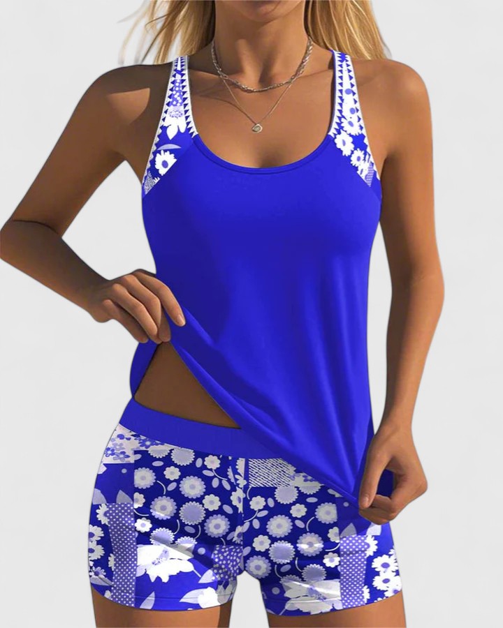 Gina Women's Floral Tankini Swimsuit | Comfortable Fit, Plus Size Swimwear Available 1